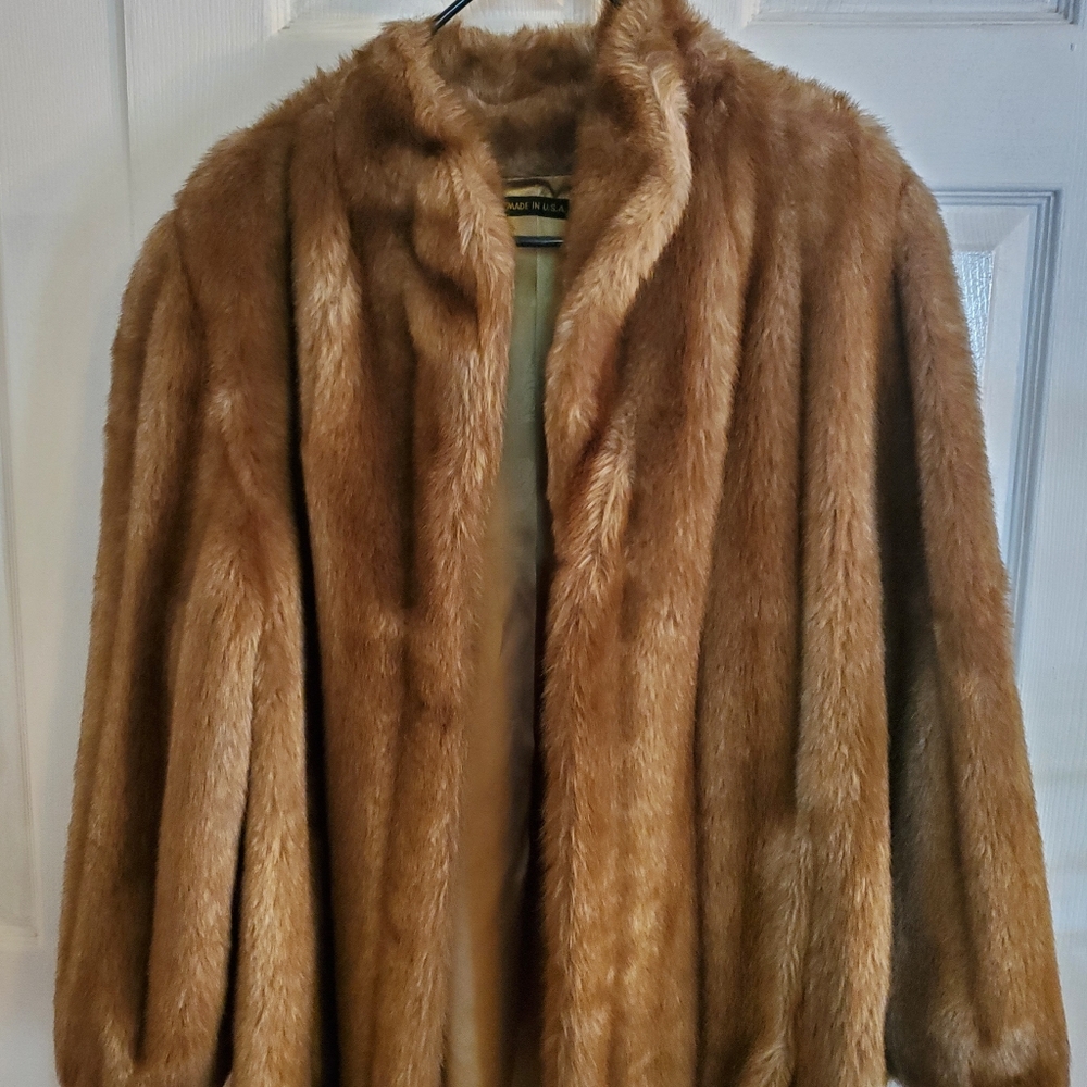 Brown FUR Coat S Med